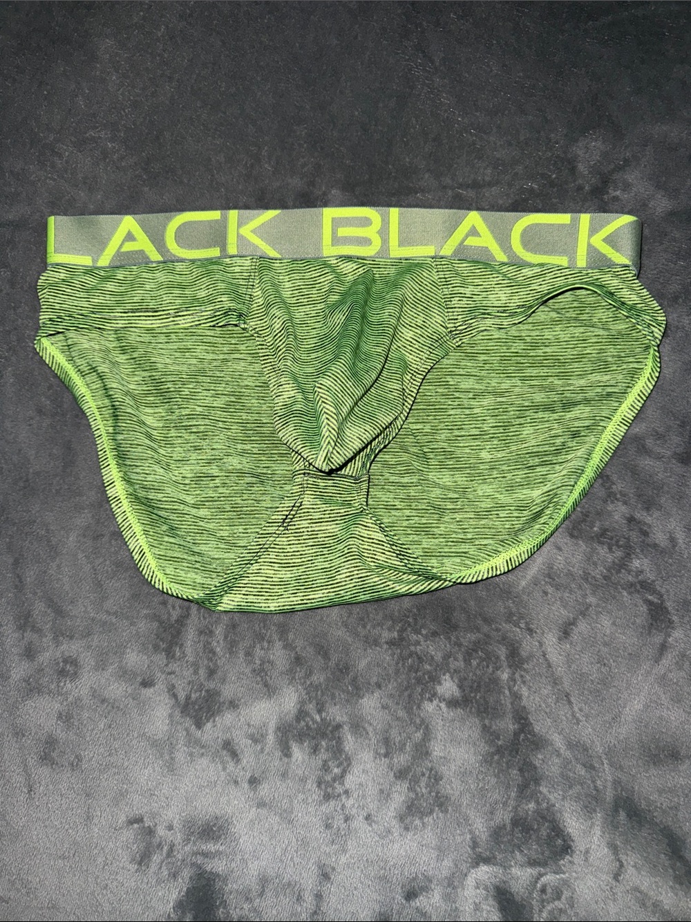 Andrew Christian Neon Green Striped Briefs